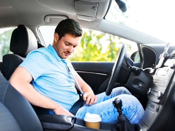 Man Wearing a Seatbelt