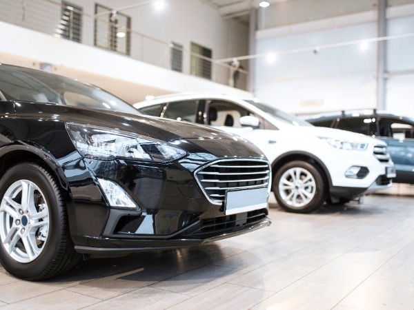 Vehicles in a Car Showroom